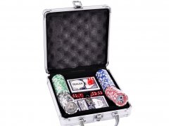  - Настільна гра Набір для гри в покер в металевому кейсі 100 фішок з номіналом (Poker)
