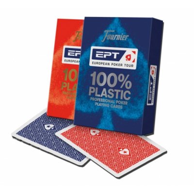 Гральні Карти Fournier EPT 100% Plastic Jumbo Index red/blue