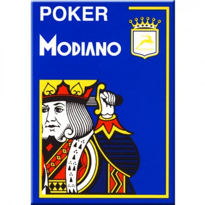 Гральні Карти Modiano Poker 100% Plastic 4 Jumbo Index Blue