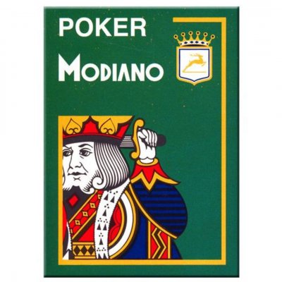 Игральные Карты Modiano Poker 100% Plastic 4 Jumbo Index Dark Green