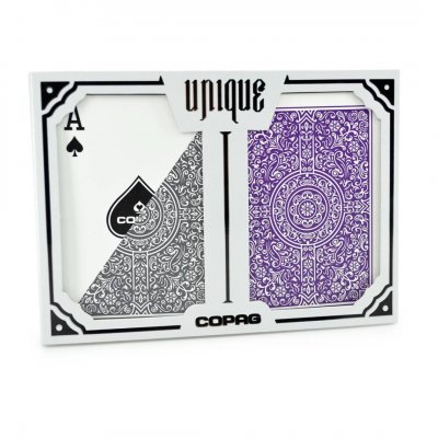 Пластиковые Игральные Карты COPAG Double DECK JUMBO purple/grey