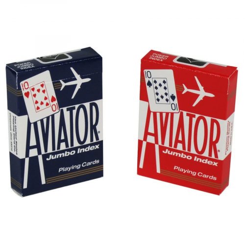 Игральные карты - Игральные карты Aviator Jumbo index red/blue