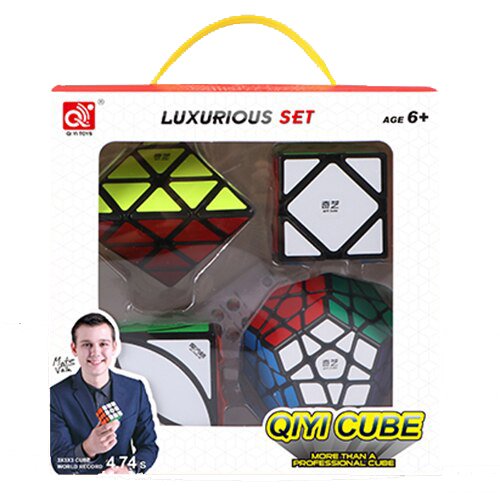 Головоломка - QIYI Набір Кубиків Рубика #3 з наліпками (Luxurious Set Stickerless #3)