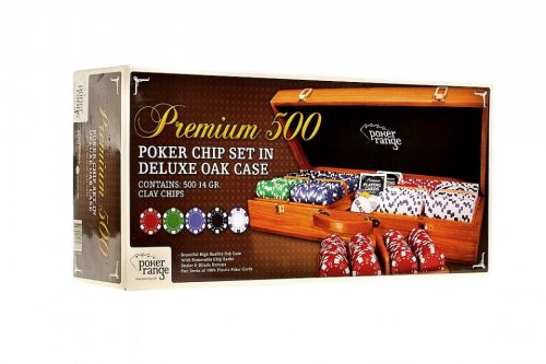 Настольная игра - Настільна гра Набір для гри в покер Poker Range у деревянному кейсі 500 фішок