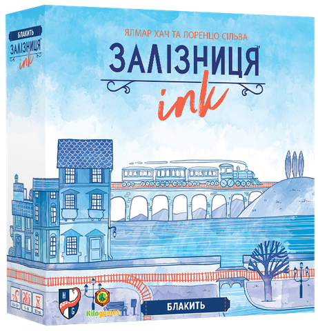 Настольная игра - Залізниця Ink: Блакить (Railroad Ink: Deep Blue Edition) UKR