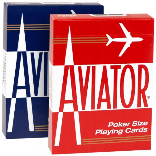 Игральные карты - Гральні карти Aviator std.index red/blue