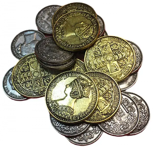 Настольная игра - Набір вікторіанських металевих монет Nanty Narking