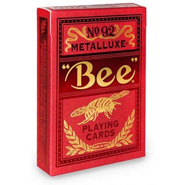 Игральные карты - Игральные Карты Bee Metalluxe Red 