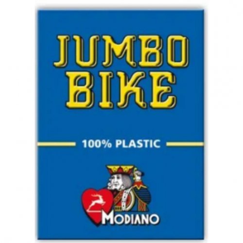 Игральные карты - Игральные Карты Modiano Poker Bike Trophy 100% Plastic 2 Jumbo Index Blue
