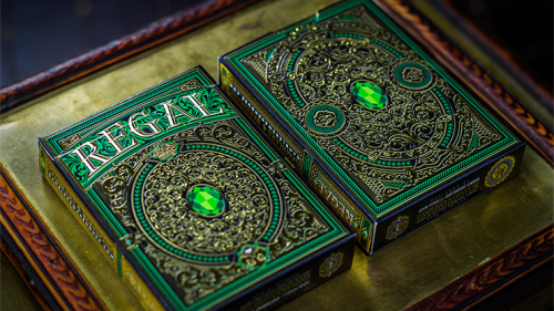 Игральные карты - Игральные Карты Regal Deck (Green) by Gamblers Warehouse