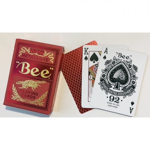 Игральные карты - Игральные Карты Bee Metalluxe Red 