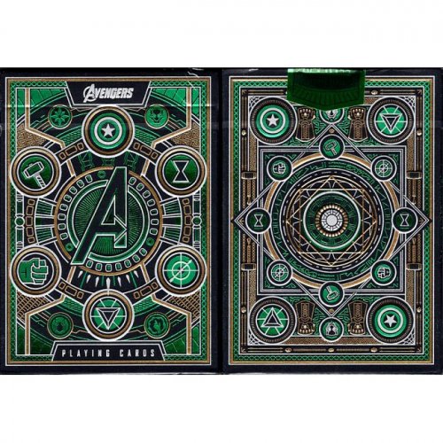 Игральные карты - Игральные Карты Theory11 Avengers: Infinity Saga (Мстители) Green Edition