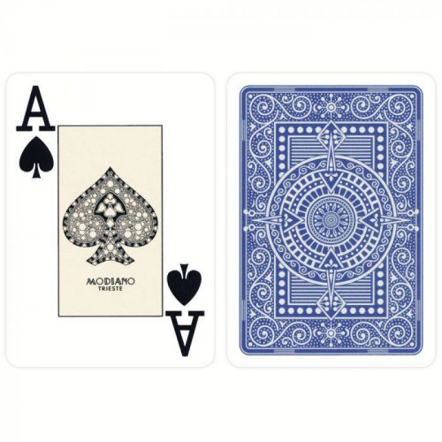 Игральные карты - Гральні Карти Modiano Texas Poker 100% Plastic 2 Jumbo Index Blue
