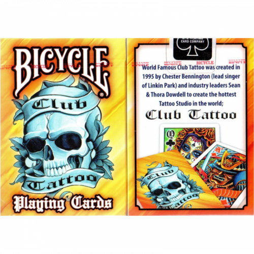 Игральные карты - Гральні Карти Bicycle Club Tattoo Playing Cards Yellow