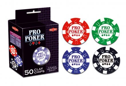 Аксессуары - Набір фішок для гри в покер Poker Pro 50 фішок
