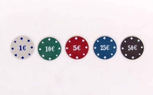 Настольная игра - Набор для игры в покер в металлической коробке 500 фишек (Poker)