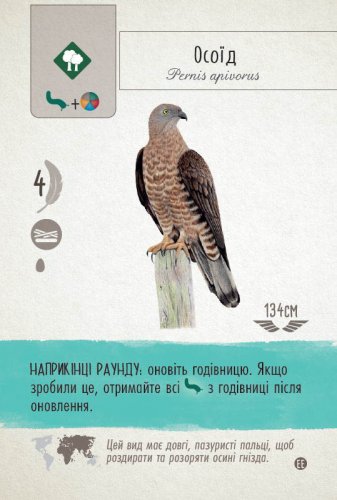 Настольная игра - Крылья: Птицы Европы (Крила: Птахи Європи, Wingspan: European Expansion) дополнение UKR
