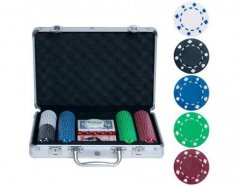 Настольная игра - Набор для игры в покер в металлическом кейсе 200 фишек без номинала (Poker 200Pc Metal Case)