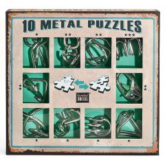 Головоломка - 10 Metal Puzzles Green (10 металевих пазлів. Зелена)