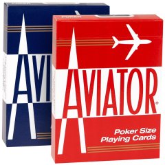  - Игральные Карты Aviator std.index red/blue