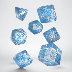  - Набор кубиков Elvish Translucent & Blue Dice Set
