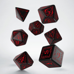  - Набор кубиков Elvish Black & Red Dice Set
