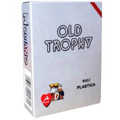  - Гральні Карти Modiano Poker Old Trophy Moto 100% Plastic 4 Regular Index Red
