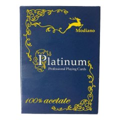  - Игральные Карты Modiano Platinum Acetate Quality 100% Plastic 2 Jumbo Index Red
