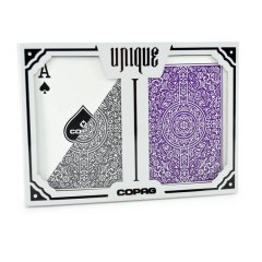 Игральные карты - Пластикові Гральні Карти COPAG Double DECK JUMBO purple/grey
