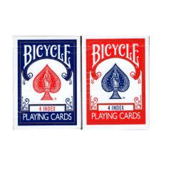 Игральные карты - Гральні Карти Bicycle 4 index (+4 routines) blue/red